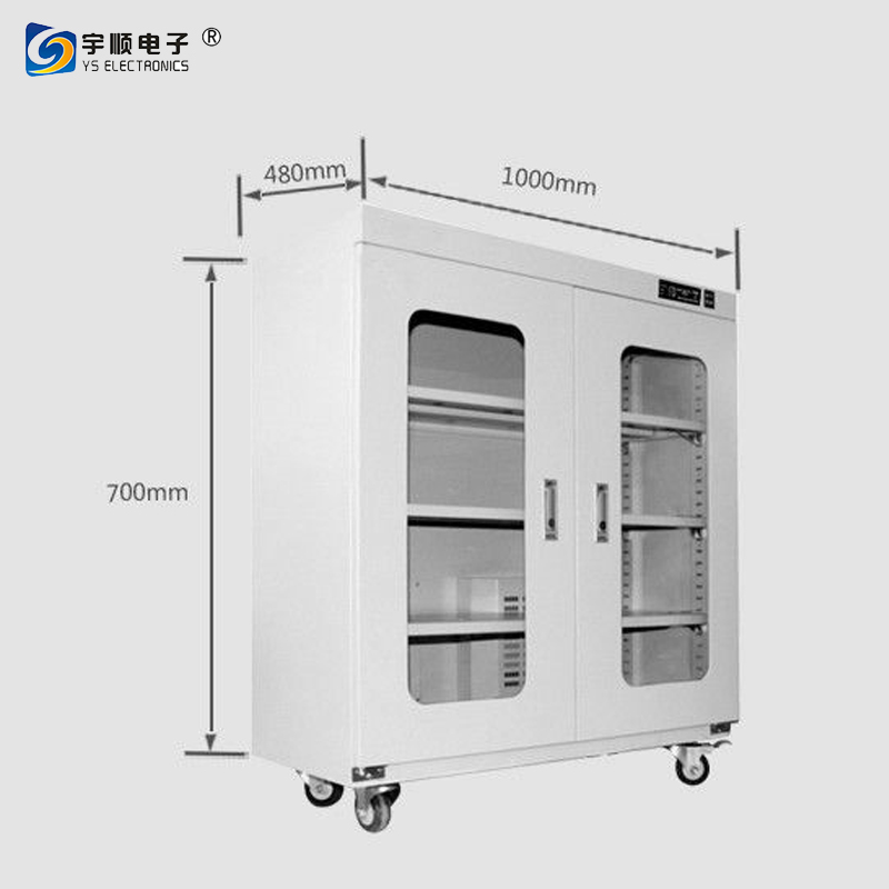 Tragbares Reinraum-Speicher-Kabinett mit Temperatur-Feuchtigkeits-Anzeige